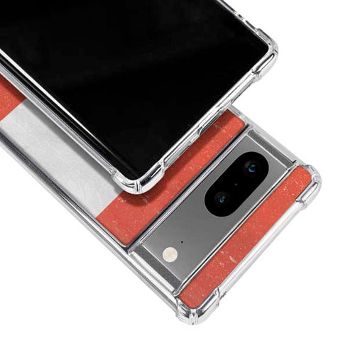 Peru Flag Distressed Google Pixel 8 Clear Case